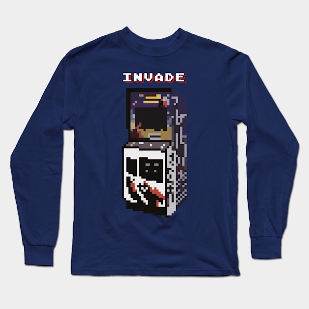 Popular INVADE! Arcade Machine Long Sleeve T-Shirt by arcadeheroes